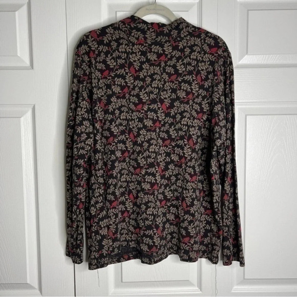 Croft & Barrow Mockneck Red Cardinal Bird Shirt - Size 2X - Picture 1 of 5
